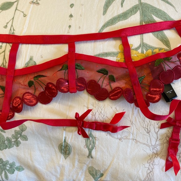 ✨ for love & lemons cerise cherry garter belt ✨ - Picture 2 of 2